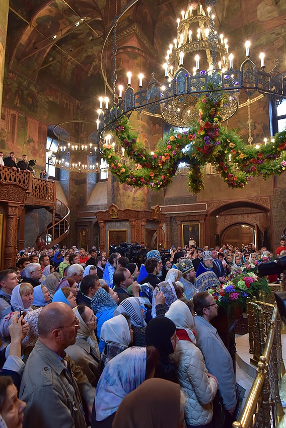 Патриаршее богослужение в московском Сретенском монастыре. Фото: Анатолий Горяинов / Православие.Ru