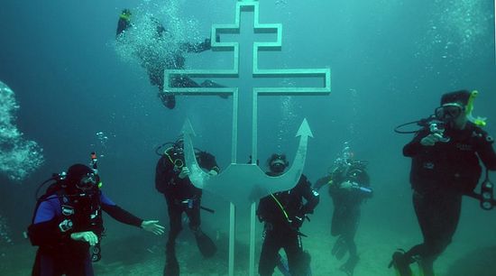 It’s not enough that we have real Orthodox churches at the North and South poles on mountain tops, in deep areas, deserts and more. Now the Orthodox Church will sanctify the bottom of the sea, with icons and everything – starting with a three ton Cross.