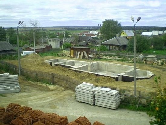 Начало строительства Преображенской церкви