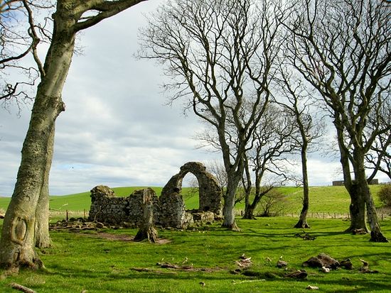 Ruins of the St. Adomnan's Chapel at Nether Leask, Aberdeenshire (photo by Martin Gorman)