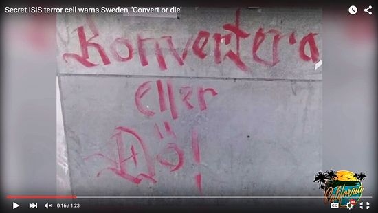 A screengrab from a video report on the new wave of persecution being faced by Christian business owners in Sweden.