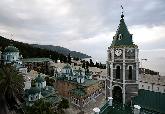 Русский Свято-Пантелеимонов монастырь на Афоне. Современный вид