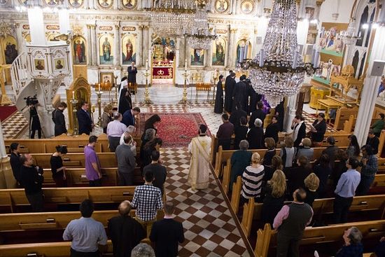 People traveled from as far as Canada and Texas to attend the Friday vesper prayers commemorating the centennial death anniversary of Saint Raphael – Brooklyn’s only saint, at Saint Nicholas Antiochian Cathedral in Brooklyn, New York, on Nov. 7, 2015 . Photo: Sneha Antony.