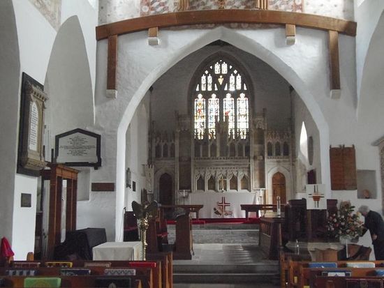 Inside St. Illtud's Church in Llantwit Major