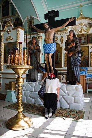 Чудотворное распятие в Успенском женском монастыре называют «живыми» иконами. Фото: russian-church.ru