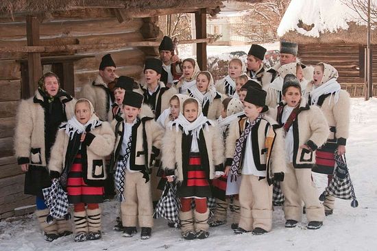 Christmas carolers, Romania