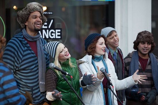 A troupe of self-described ‘Hipster Carolers’ in New York City.