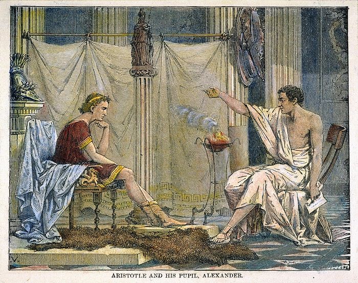 Аристотель учит Александра Македонского