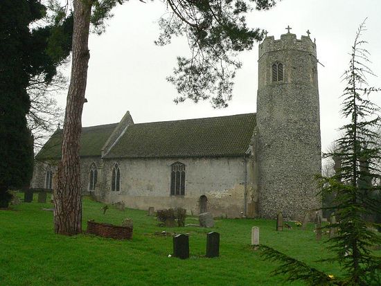 Early English Church of St. Edmund in Taverham, Norfolk.