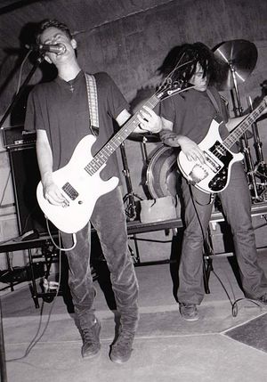 Justin Marler plays guitar in the band Sleep in 1991, shortly before he quit the band to join an Eastern Orthodox monastery. (Courtesy of Justin Marler)