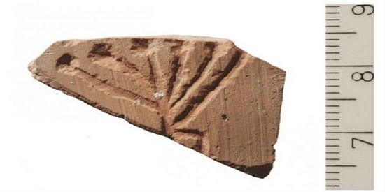 This 1,000-year-old potshard found on the Temple Mount depicting a menorah may have ended centuries of debate on the original design of the Temple Menorah. (Photo: The Temple Mount Sifting Project) 