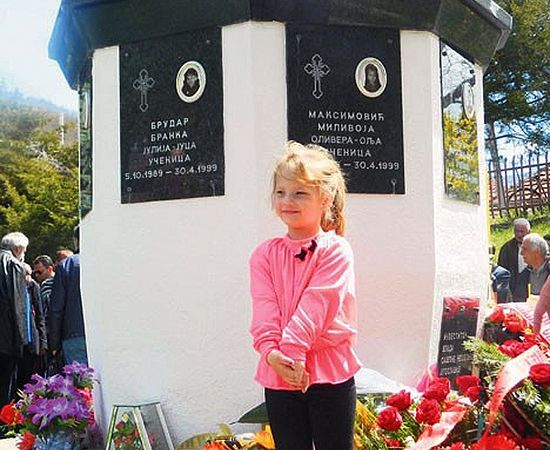 У памятника невинным жертвам бомбардировки НАТО в Мурино. Черногория