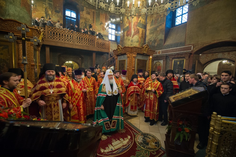 Патриаршее Богослужение в Сретенском монастыре.  Фото: Дмитрий Гливинский