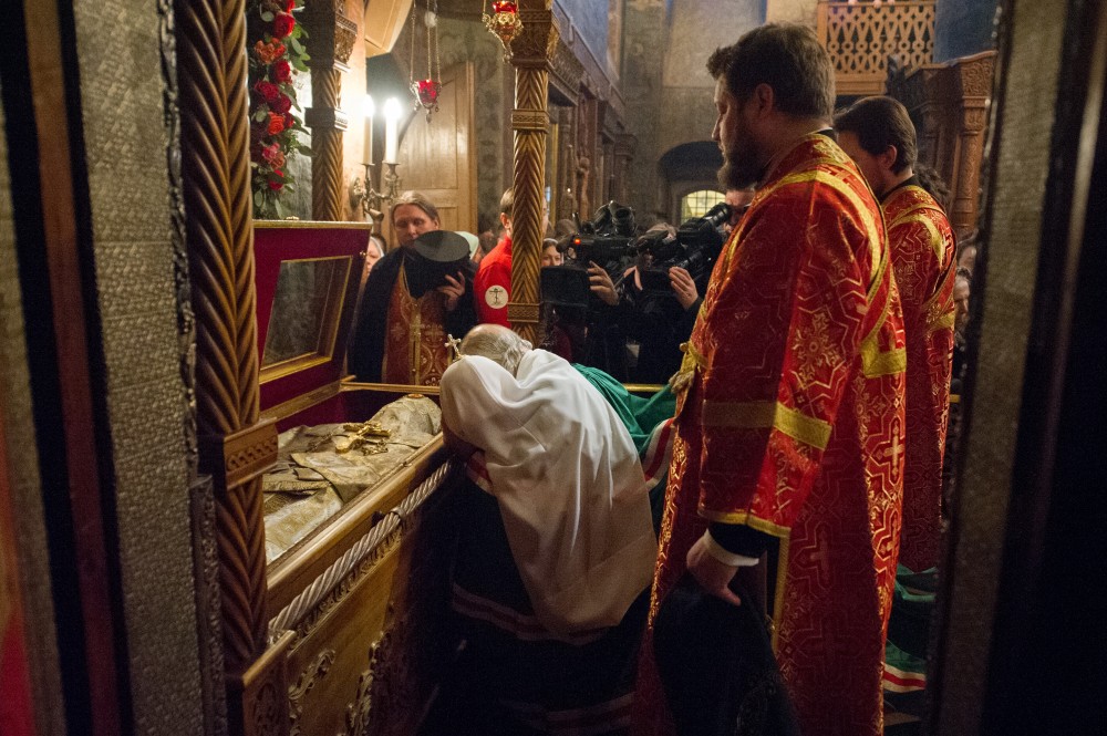Патриаршее Богослужение в Сретенском монастыре.  Фото: Дмитрий Гливинский