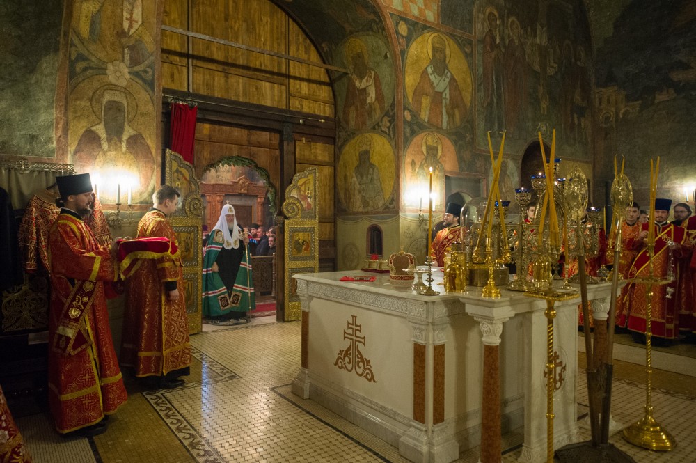 Патриаршее Богослужение в Сретенском монастыре.  Фото: Дмитрий Гливинский