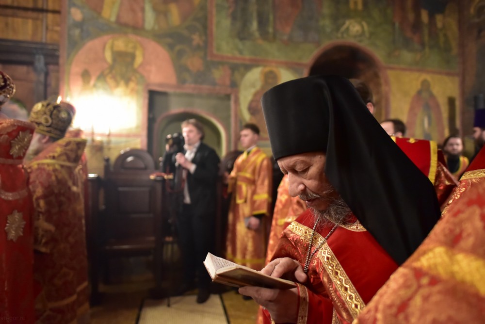 Патриаршее Богослужение в Сретенском монастыре.  Фото: Анатолий Горяинов