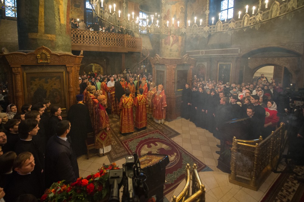 Патриаршее Богослужение в Сретенском монастыре.  Фото: Дмитрий Гливинский