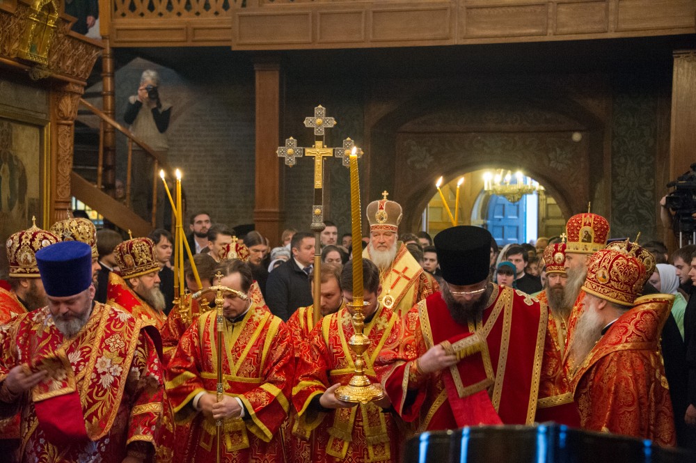 Патриаршее Богослужение в Сретенском монастыре.  Фото: Дмитрий Гливинский