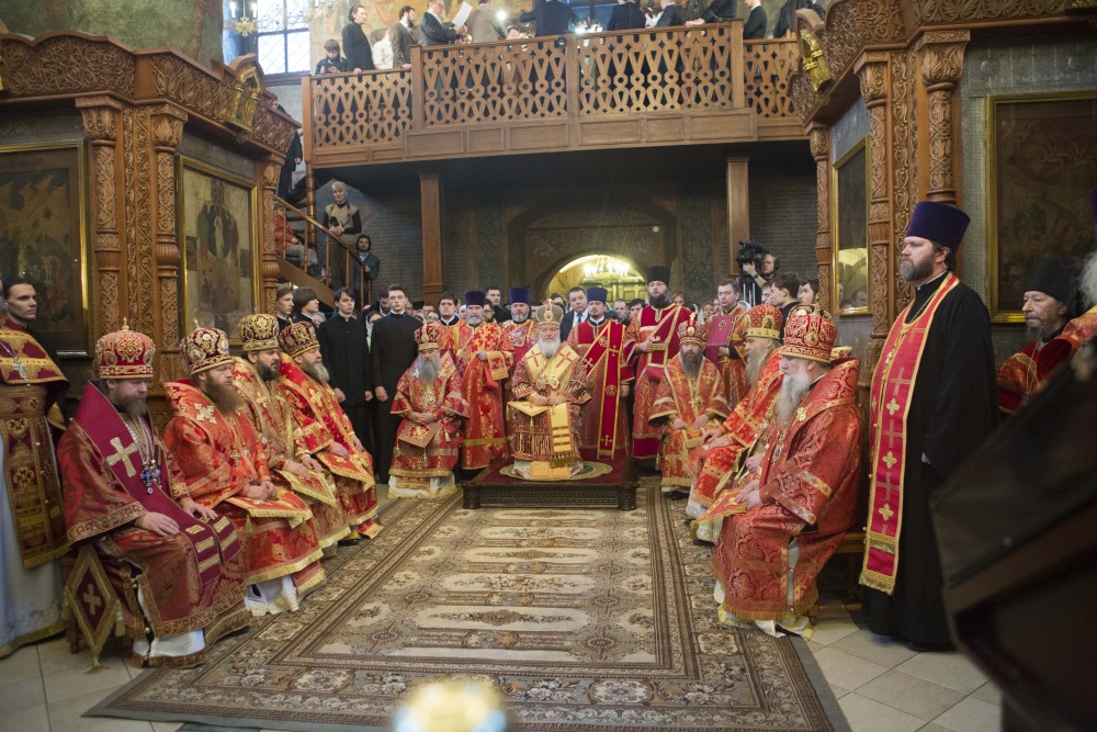 Патриаршее Богослужение в Сретенском монастыре.  Фото: Михаил Родионов