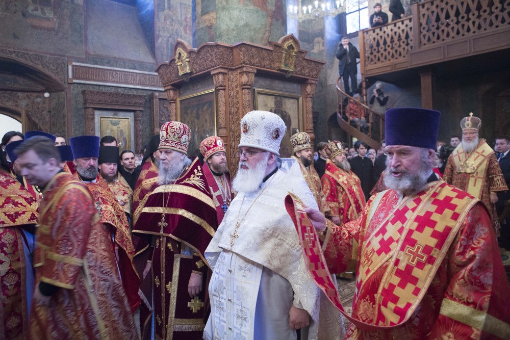 Патриаршее Богослужение в Сретенском монастыре.  Фото: Михаил Родионов