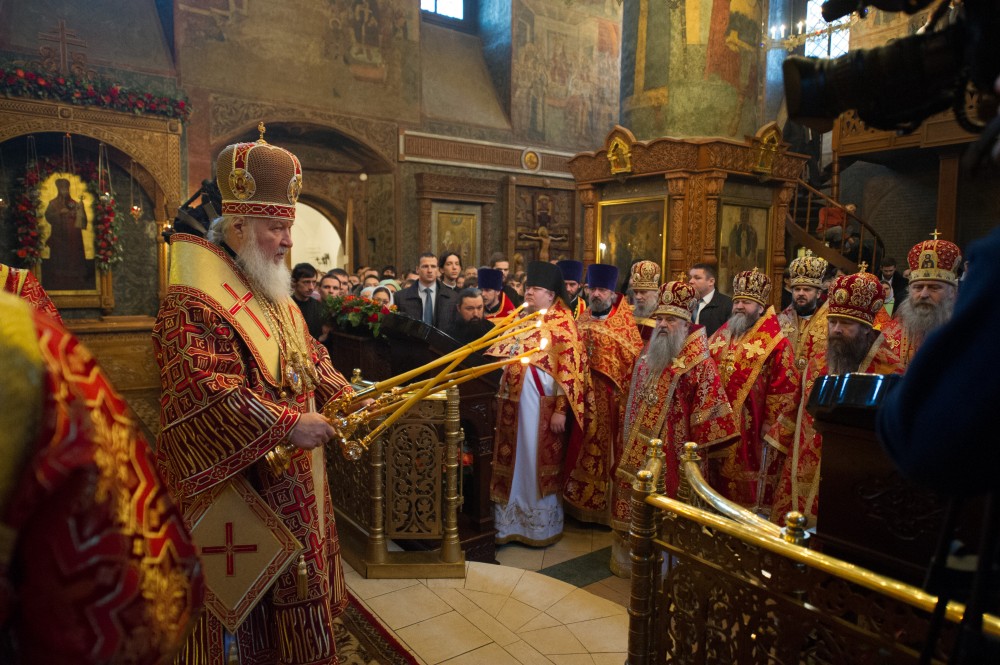 Патриаршее Богослужение в Сретенском монастыре.  Фото: Дмитрий Гливинский