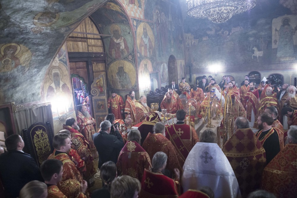Патриаршее Богослужение в Сретенском монастыре.  Фото: Михаил Родионов