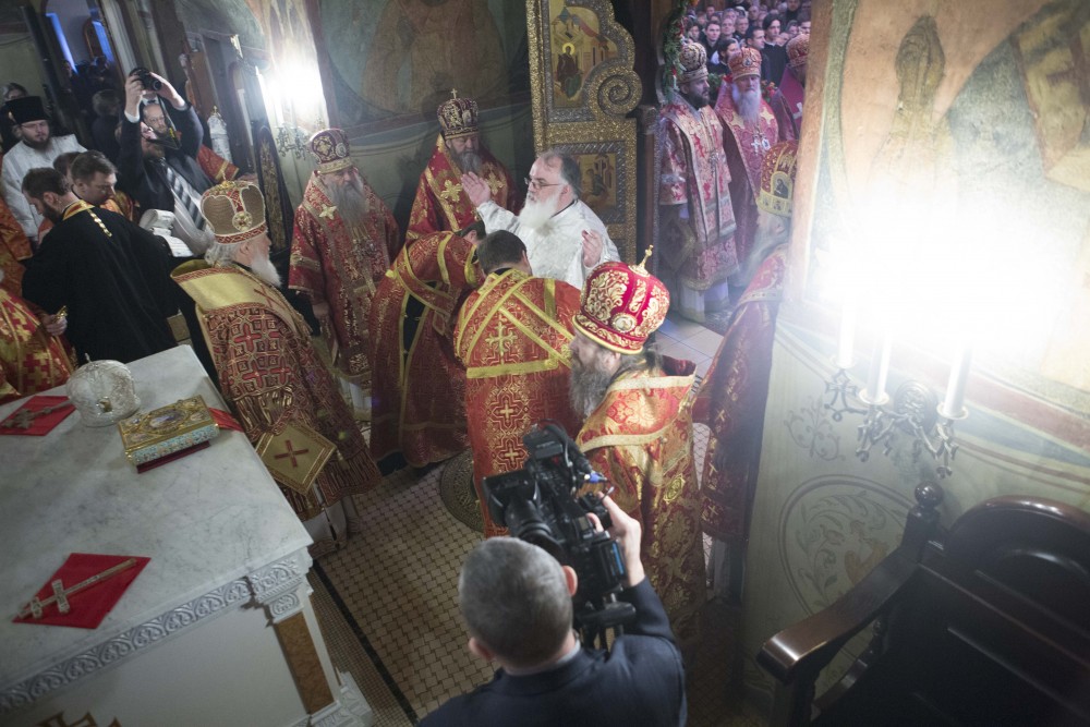 Патриаршее Богослужение в Сретенском монастыре.  Фото: Михаил Родионов