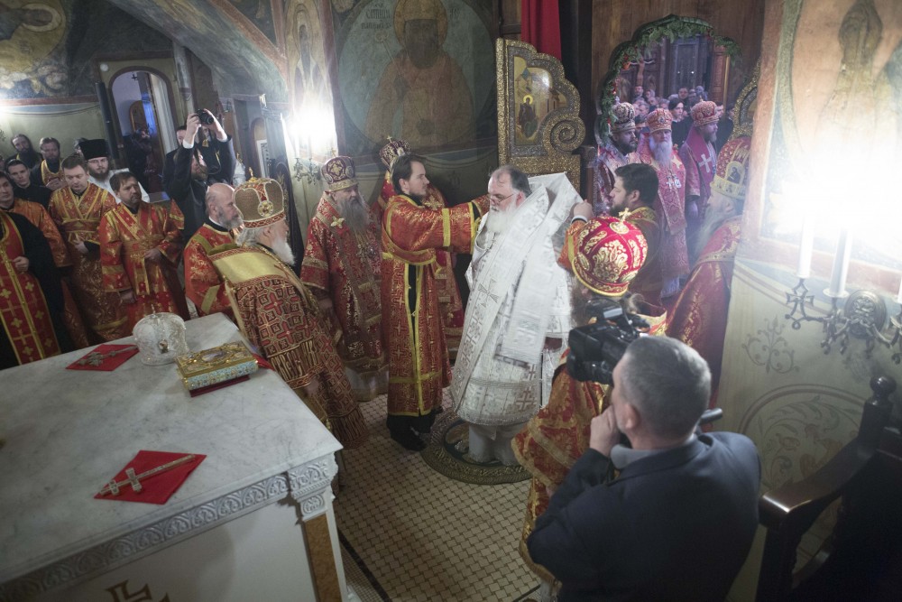 Патриаршее Богослужение в Сретенском монастыре.  Фото: Михаил Родионов
