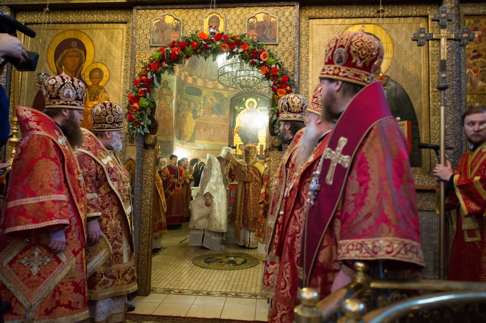 Патриаршее Богослужение в Сретенском монастыре.  Фото: Дмитрий Гливинский