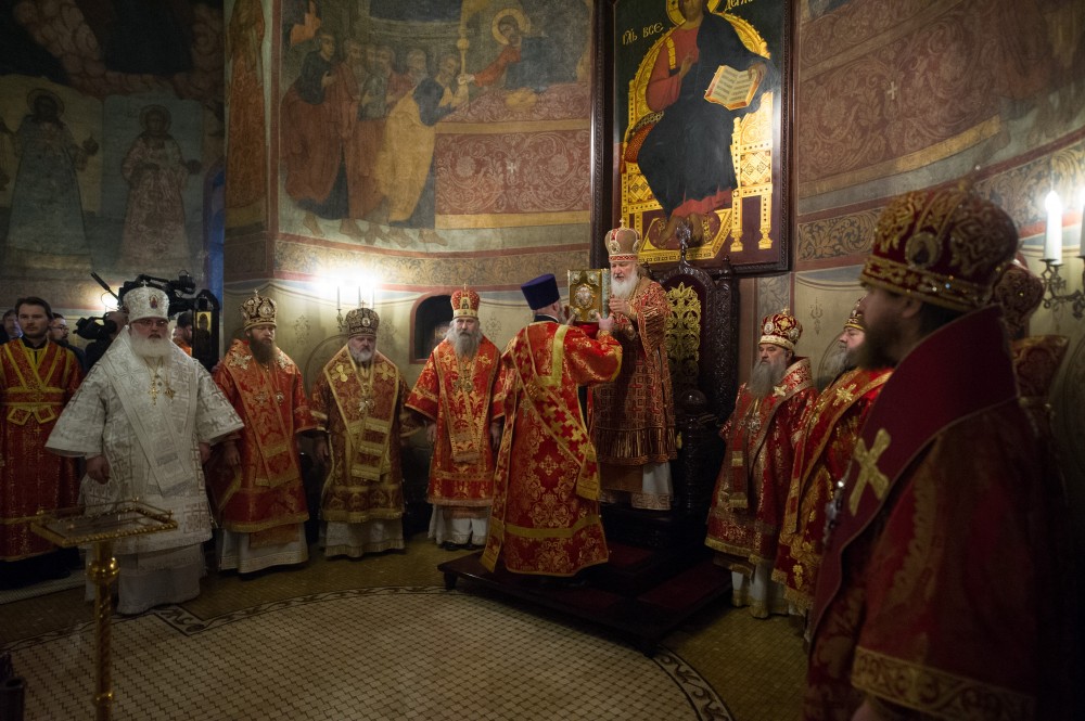 Патриаршее Богослужение в Сретенском монастыре.  Фото: Дмитрий Гливинский