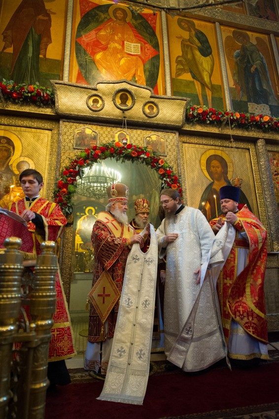 Патриаршее Богослужение в Сретенском монастыре.  Фото: Дмитрий Гливинский