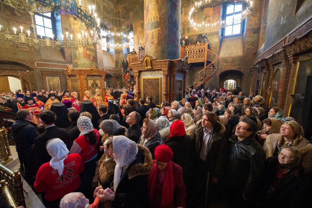 Патриаршее Богослужение в Сретенском монастыре.  Фото: Дмитрий Гливинский