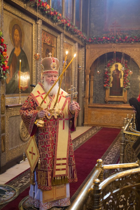 Патриаршее Богослужение в Сретенском монастыре.  Фото: Михаил Родионов