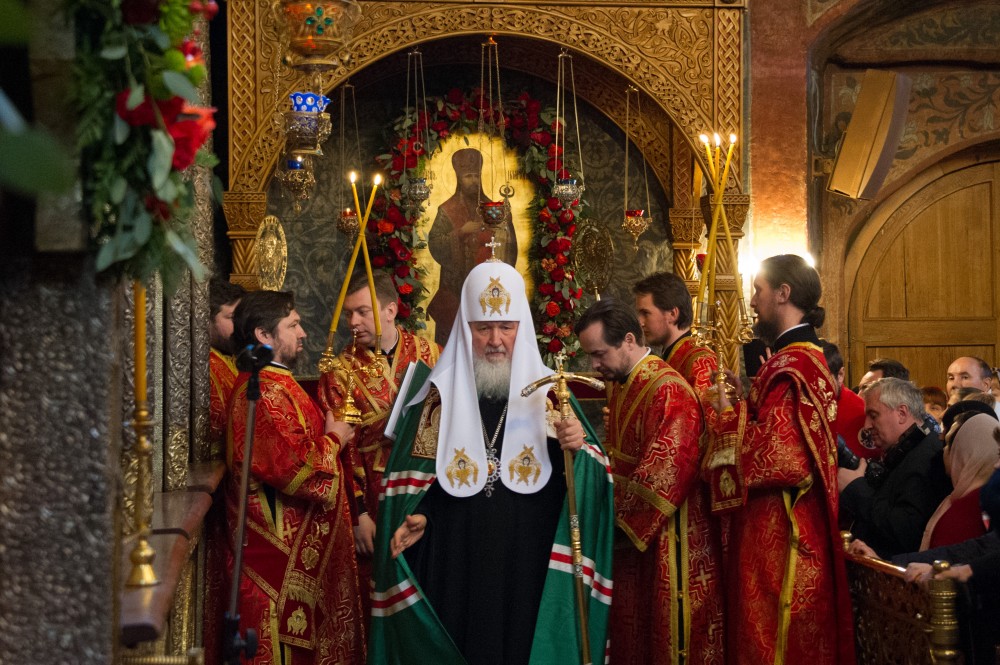 Патриаршее Богослужение в Сретенском монастыре.  Фото: Дмитрий Гливинский