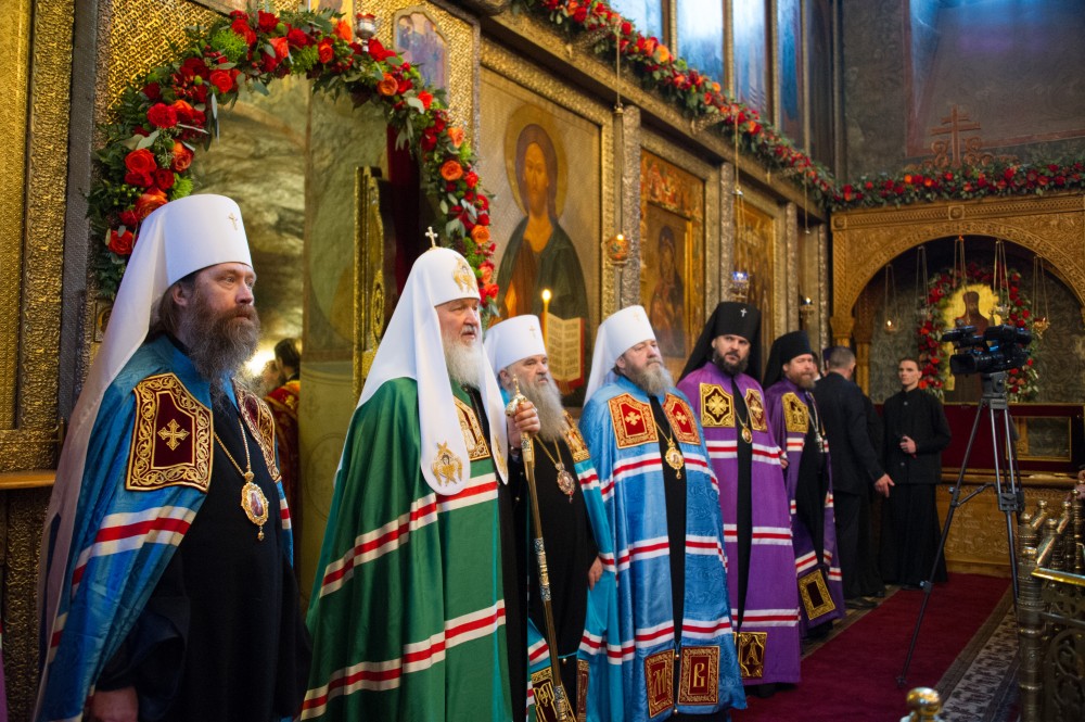 Патриаршее Богослужение в Сретенском монастыре.  Фото: Дмитрий Гливинский