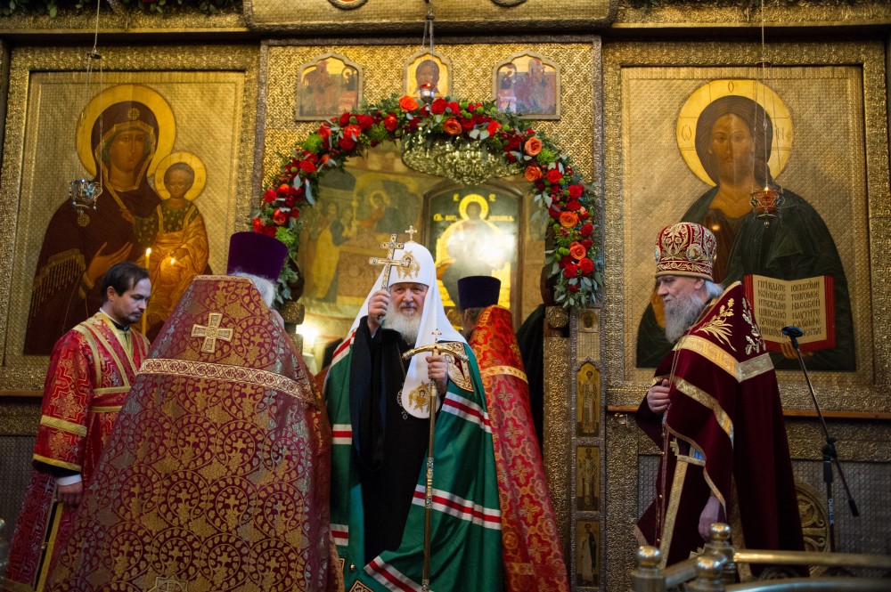 Патриаршее Богослужение в Сретенском монастыре.  Фото: Дмитрий Гливинский
