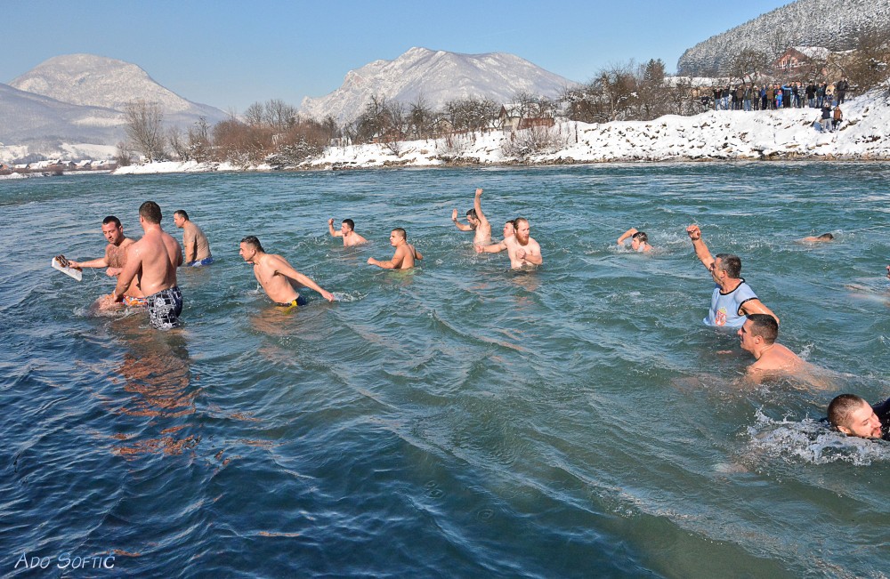 Swim in the Lim River. Budimlje and Nikšić diocese. 