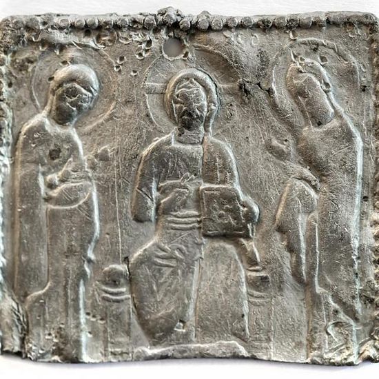 This 14th century Bulgarian silver icon showing Jesus Christ, the Virgin Mary, and St. John the Baptist has made its way to the collection of the National Museum of History in Sofia. Photo: National Museum of History in Sofia