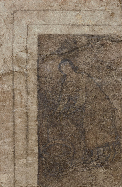 A detail of the baptistery painting from Deir ez-Zor, Syria, that may portray the Virgin Mary. Credit Tony De Camillo/Yale University Art Gallery