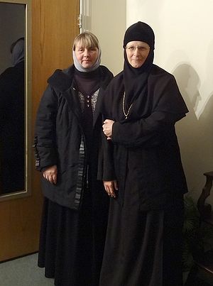 Игумения Емилиана и Ольга Рожнёва