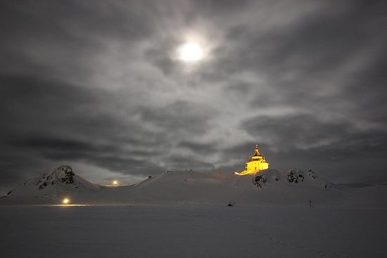 Горящая лампада в Антарктике