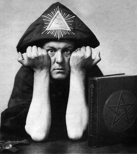Aleister Crowley, head of the Ordo Templi Orientis (OTO) and the most well-known Satanist of the twentieth century. Crowley was also a British intelligence asset.