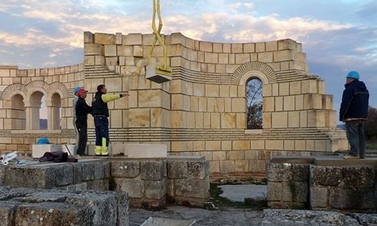 The reconstruction of the Great Basilica in Pliska is expected to be completed by May 2, 2016, at least in its first phase. Photo: National Museum of History