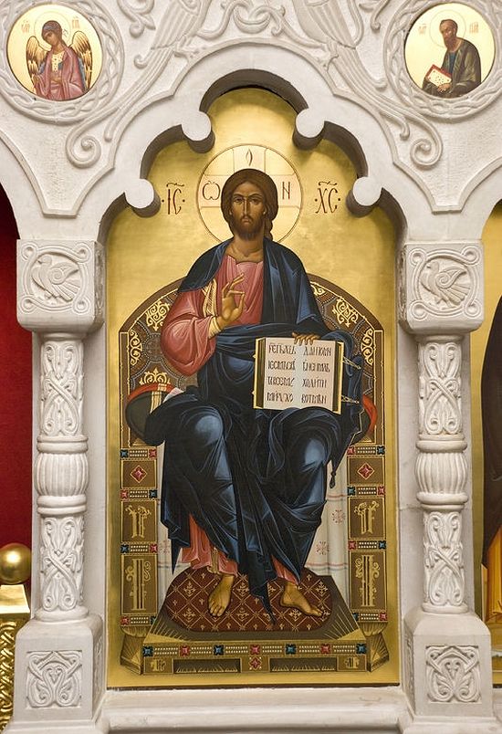 Господь Вседержитель. Иконостас придела в честь преподобной Марии Египетской