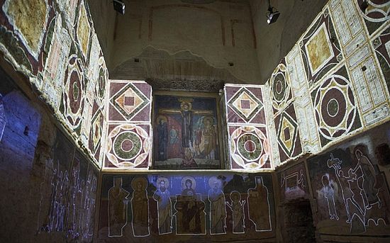 A part of the interiors of Basilica di Santa Maria Antiqua at Roman Fori Photo: EPA