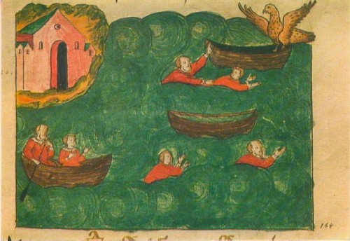 Shipwreck and miraculous escape. 17th-century manuscript