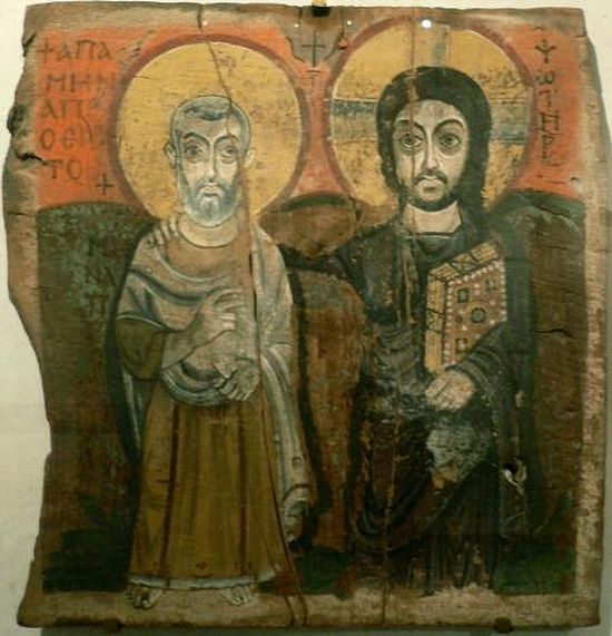 Христос и св.Мина. VI век. Париж. Лувр