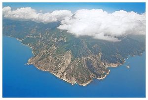 A cloud-covered Mt. Athos