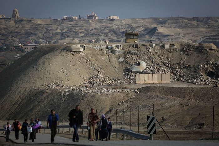 An IDF border guard post seen at Qasr al Yahud, near the Jordan River and the Israel-Jordan border, on January 18, 2015. (Hadas Parush/Flash90)