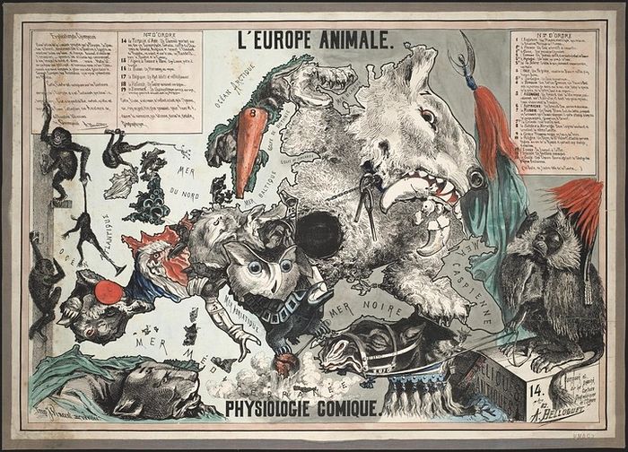 Карикатурная карта Европы